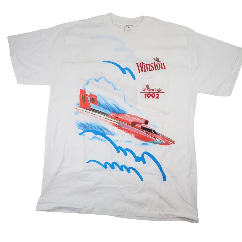Vintage 1992 Winston Eagle Hydroplane Racing Graphic T Shirt